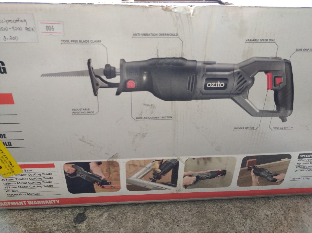 Ozito Reciprocating Saw 920W, Commercial & Industrial, Construction