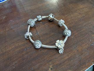 Pandora Bracelet Set with 7 Charms