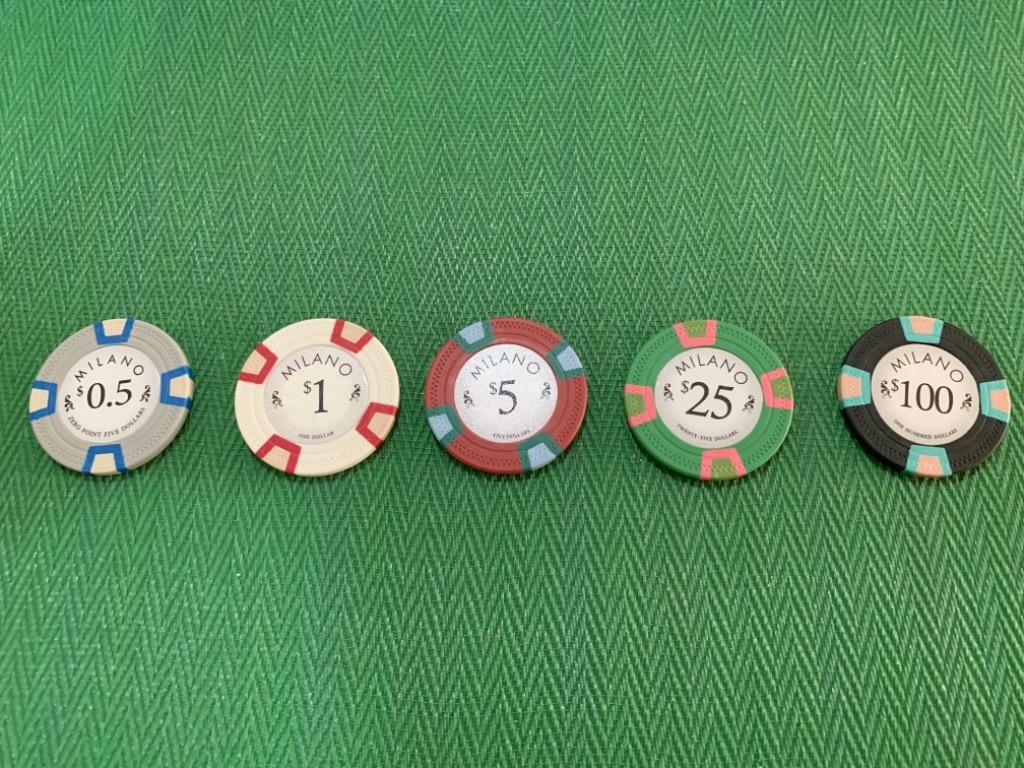 Poker Chip Set Milano China Clays 10g 600 Chips set, Hobbies & Toys