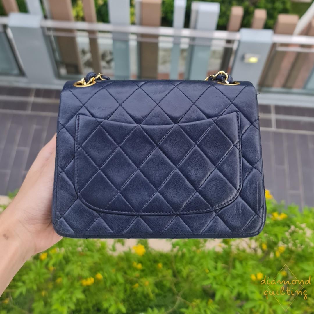 Chanel Timeless Mini Square Lamb Blue