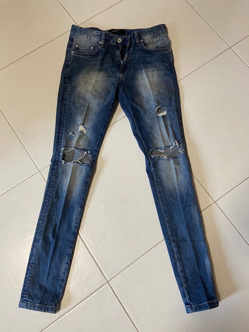 Represent Ripped Jeans, Men's Fashion 