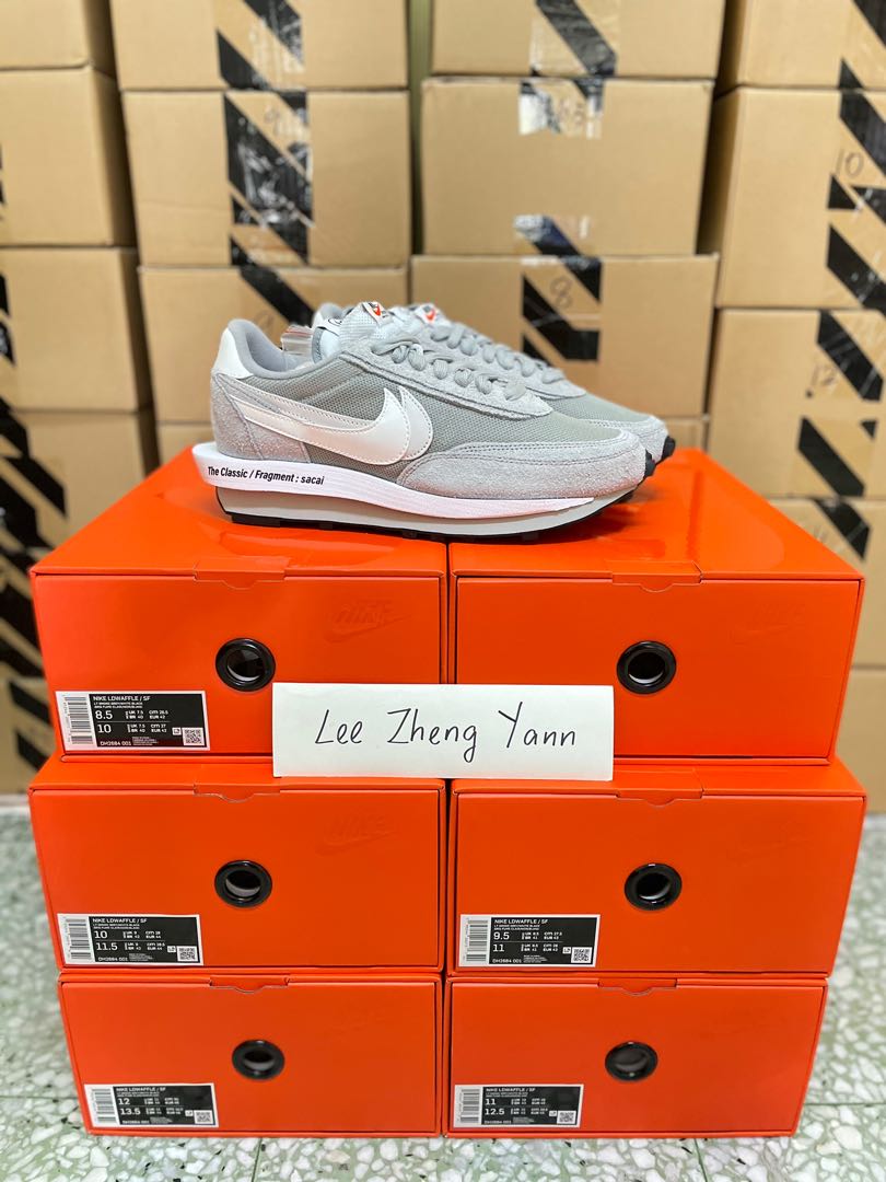 Sacai x Fragment x Nike LDWaffle Grey 