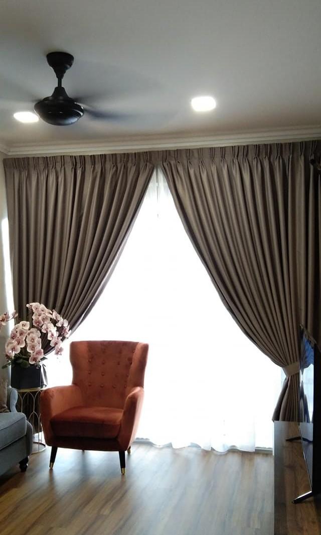 Service pasang/drill /rail/rod curtain langsir, Furniture & Home Living