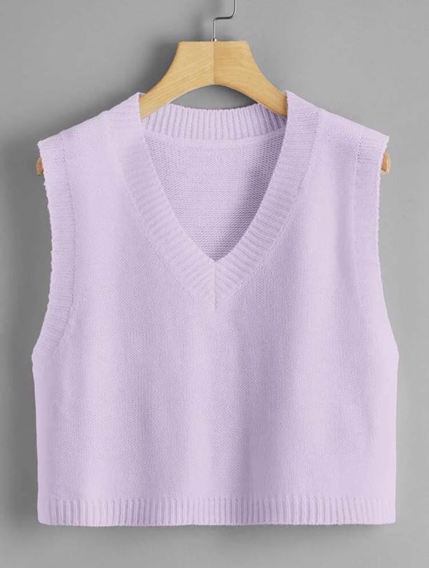 purple sweater vest womens