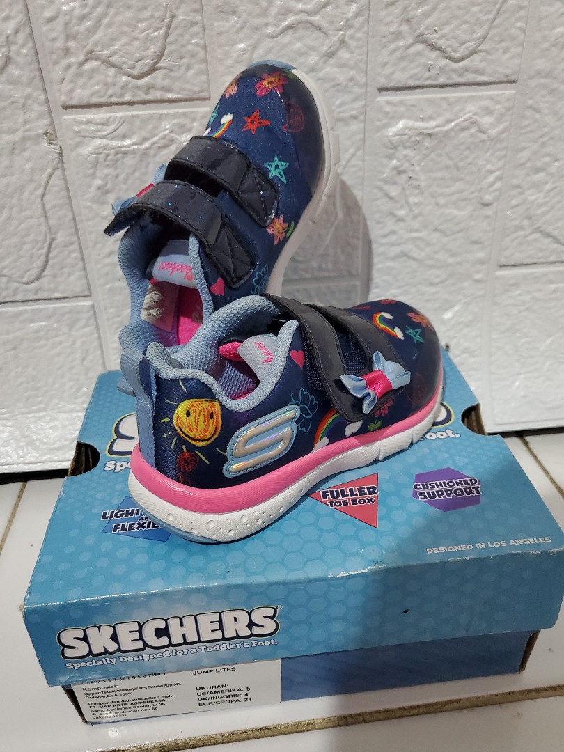 Skechers jump lites Bayi Anak Baju Anak Perempuan 1 hingga 3