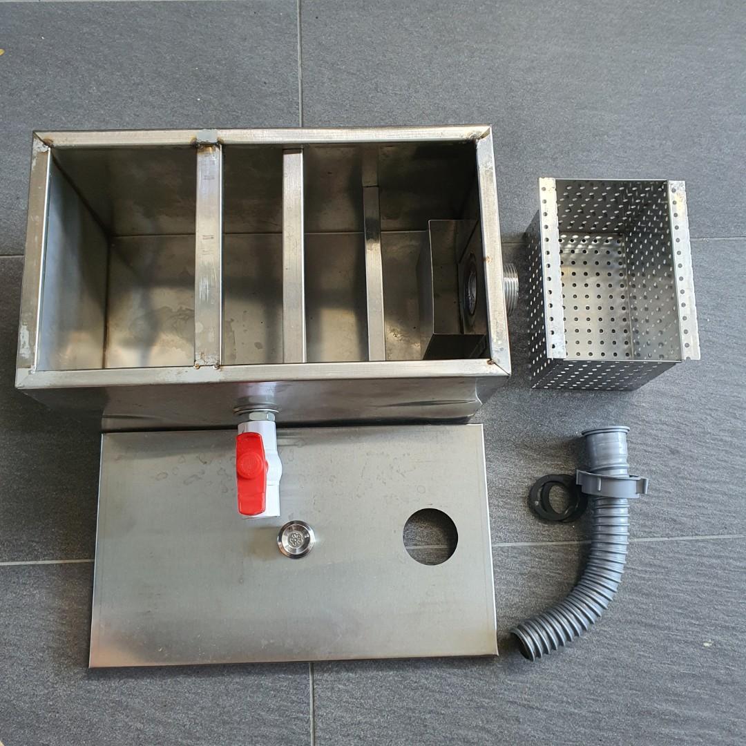Stainless Steel Kitchen Oil Trap Double