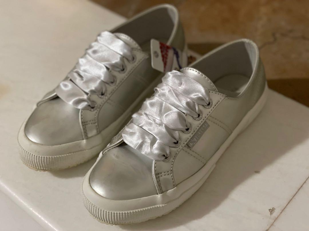 Superga 2750 Pearl Grey Silver Women s Fashion Footwear