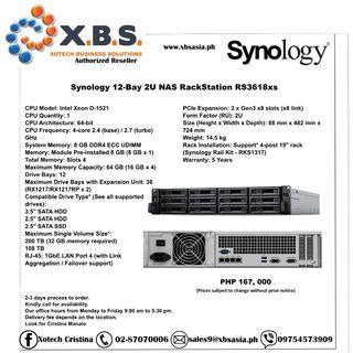 Synology 12-Bay 2U NAS RackStation RS3618xs