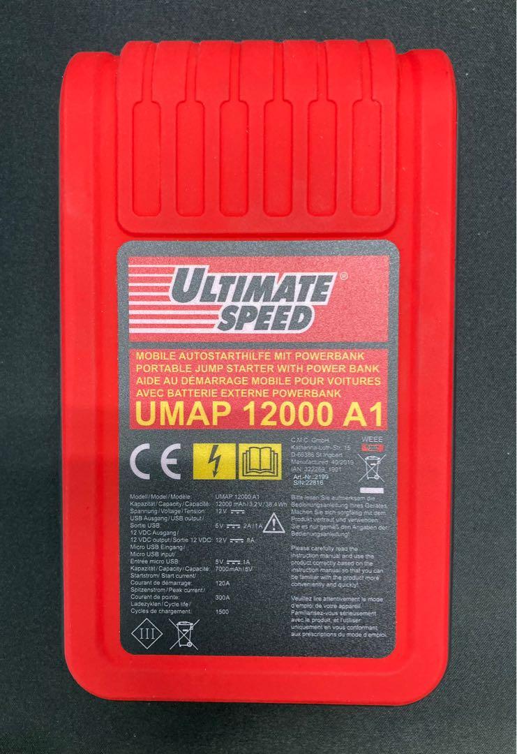 Ultimate speed Portable Jump Starter With Power Bank UMAP 12000 C3 