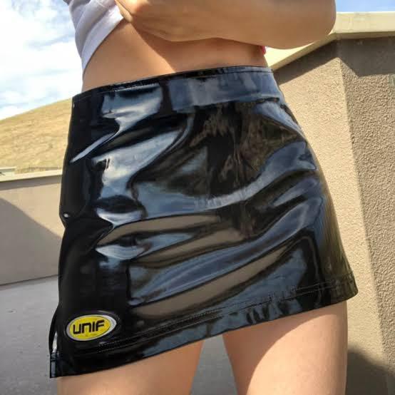 Unif deals vinyl skirt