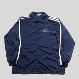 Vintage 1980s Adidas Full Snap Button Windbreaker Jacket [Size S/M]