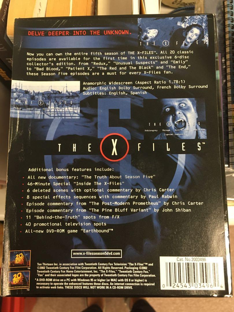 X Files DVD seasons3,4,5, 興趣及遊戲, 音樂、樂器& 配件, 音樂與媒體