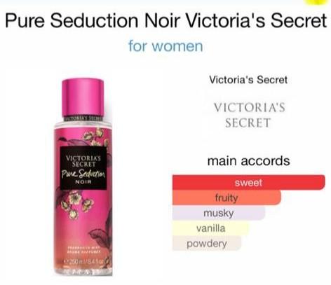 100 Original Victoria Secret Pure Seduction Noir mist lotion