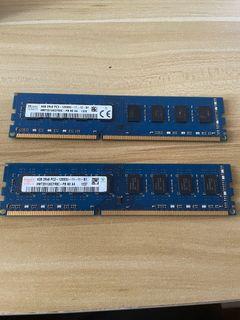 8GB(4x2) RAM DDR3 12800U