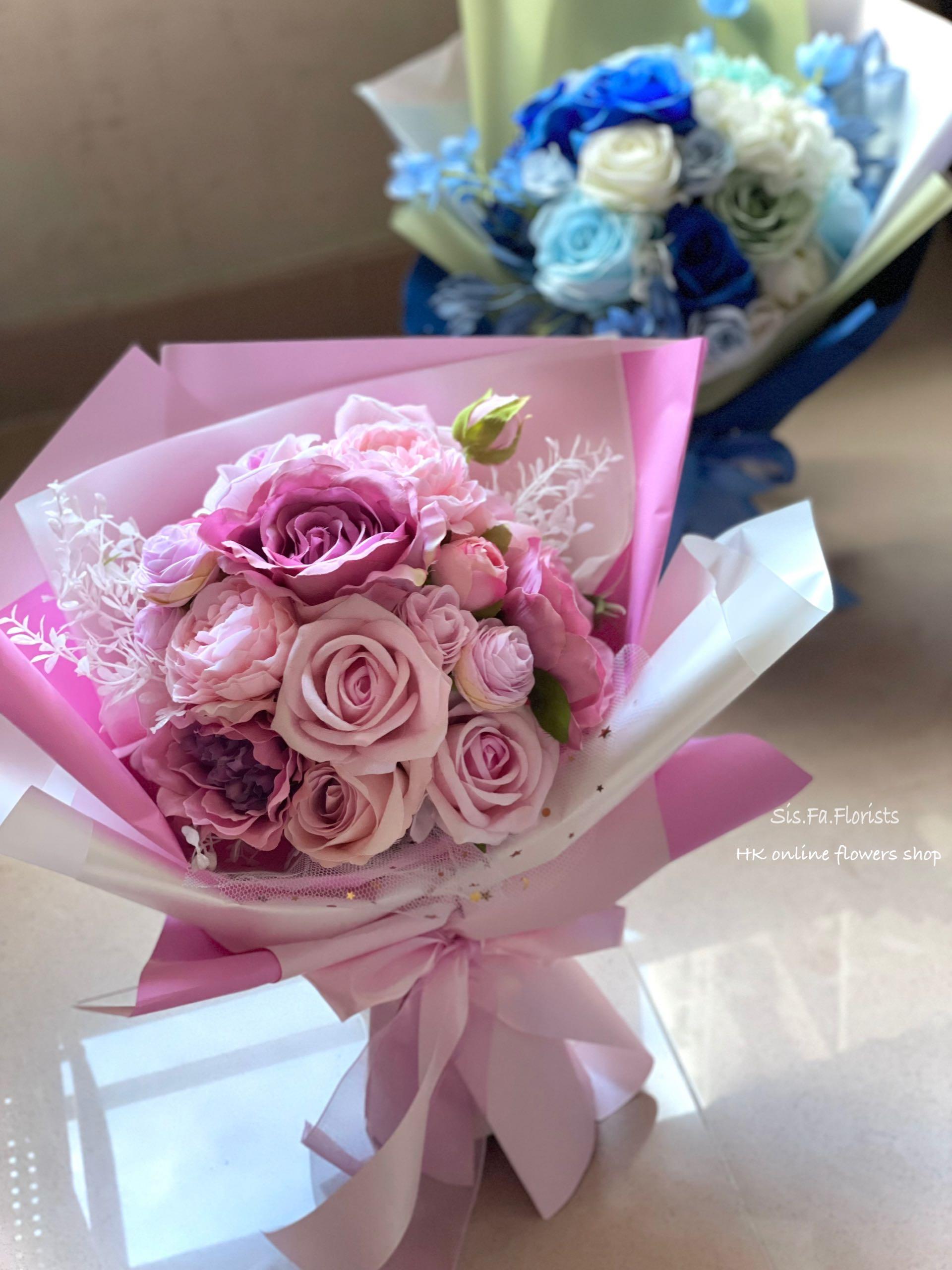 花束絲花花束玫瑰花束生日花束畢業花束感謝花束婚禮花束求婚花束情人節花束 手作 自家設計 手作產品 飾物 Carousell