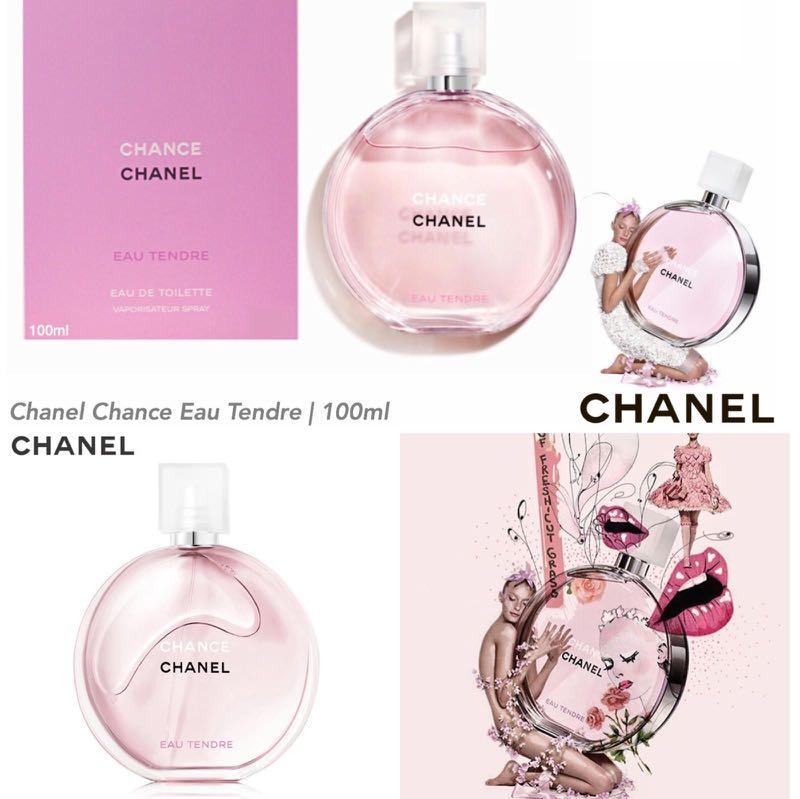 現貨Chanel Chance Eau Tendre 粉邂逅‎香水100ML, 美容＆化妝品, 沐浴