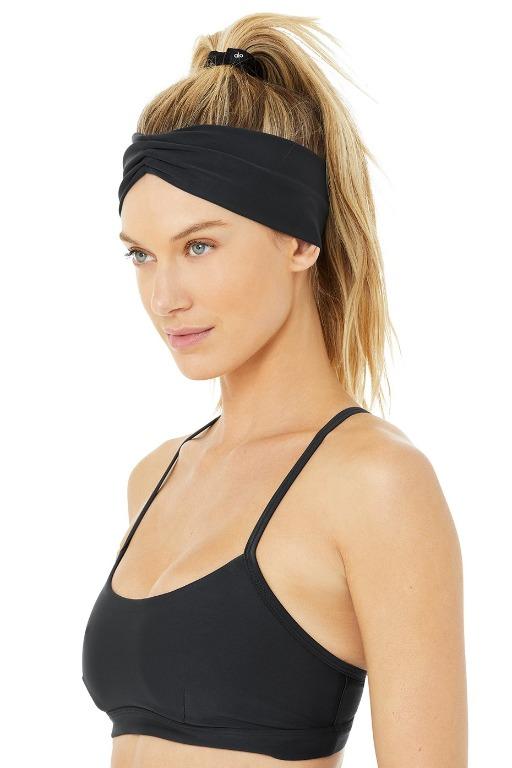 ALO YOGA AIRLIFT HEADBAND - Black, Women's Fashion, Watches & Accessories,  Socks & Tights on Carousell