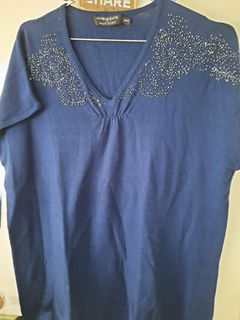 Antik batik cashmere blue top...64247024119170110