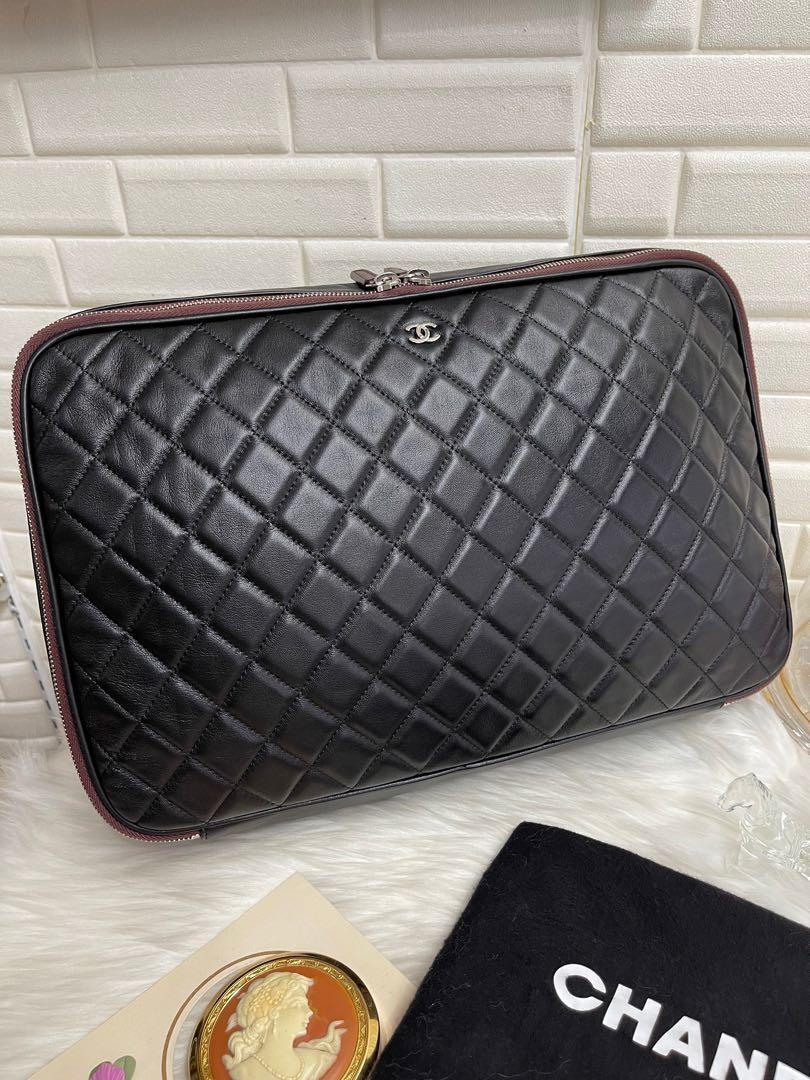 Authentic Chanel Laptop Case/XL Organizer Lambskin Leather, Luxury, Bags &  Wallets on Carousell