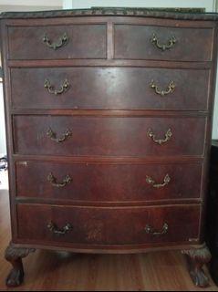 Beautiful wood antique chest of drawers cabinets wardrobe