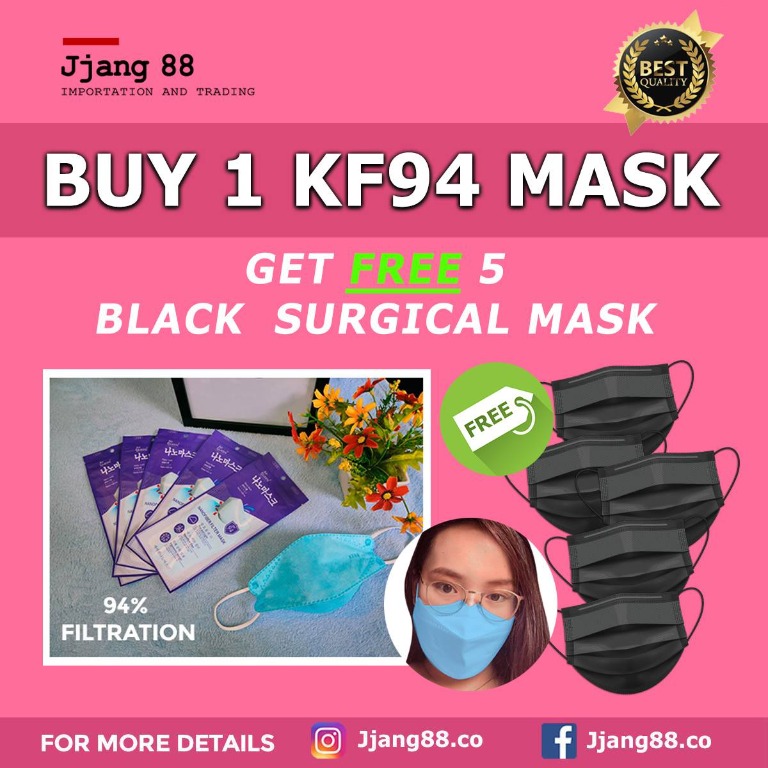 BLUE KF94 MASKS, Health & Nutrition, Face Masks & Face Shields on Carousell