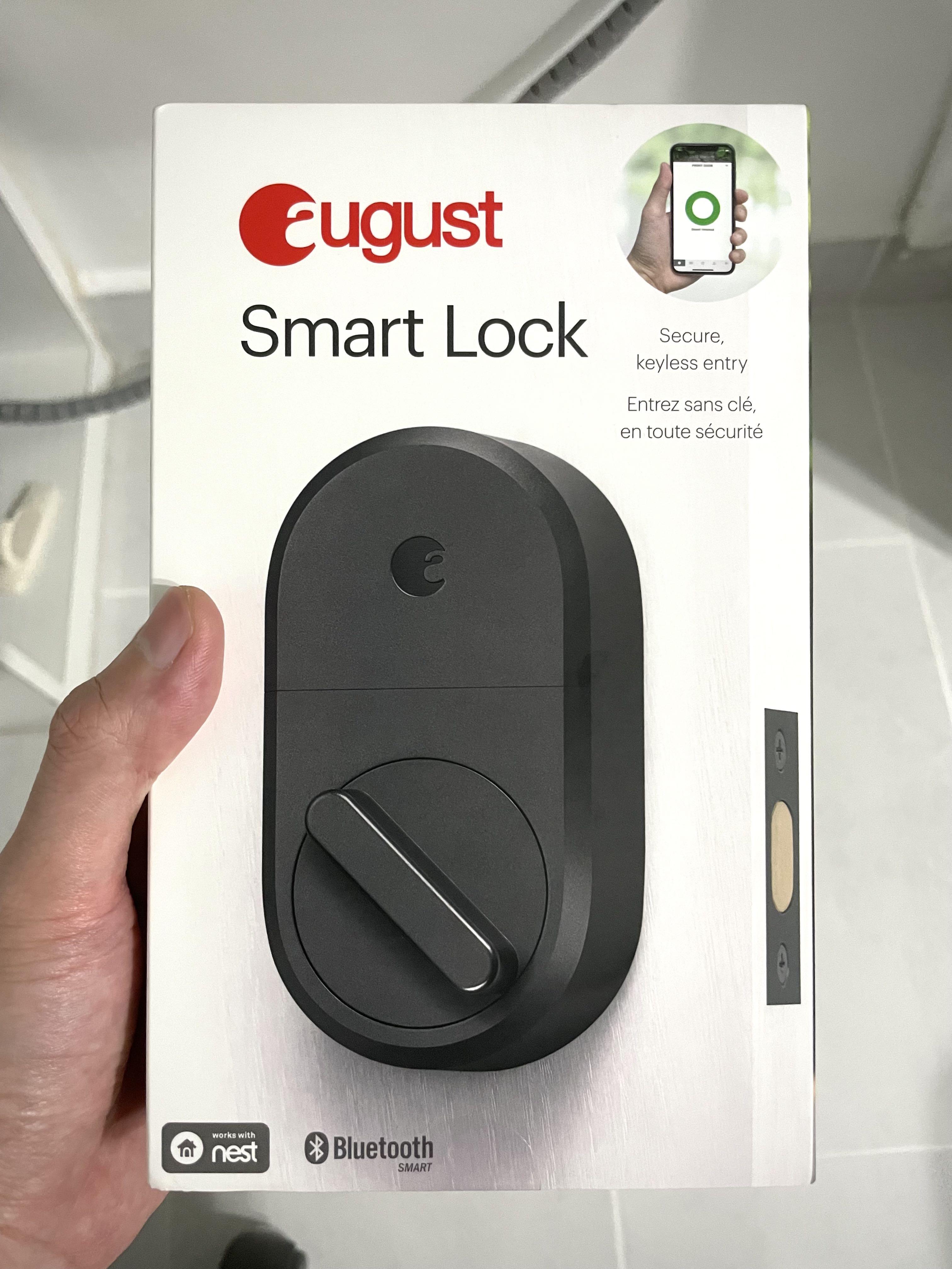 BNIB August Smart Lock (Dark Grey), Furniture & Home Living, Security ...