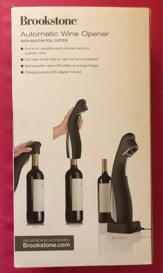 Brookstone Wine Opener, 家庭電器, 廚房電器, 酒窖及存倉 Carousell