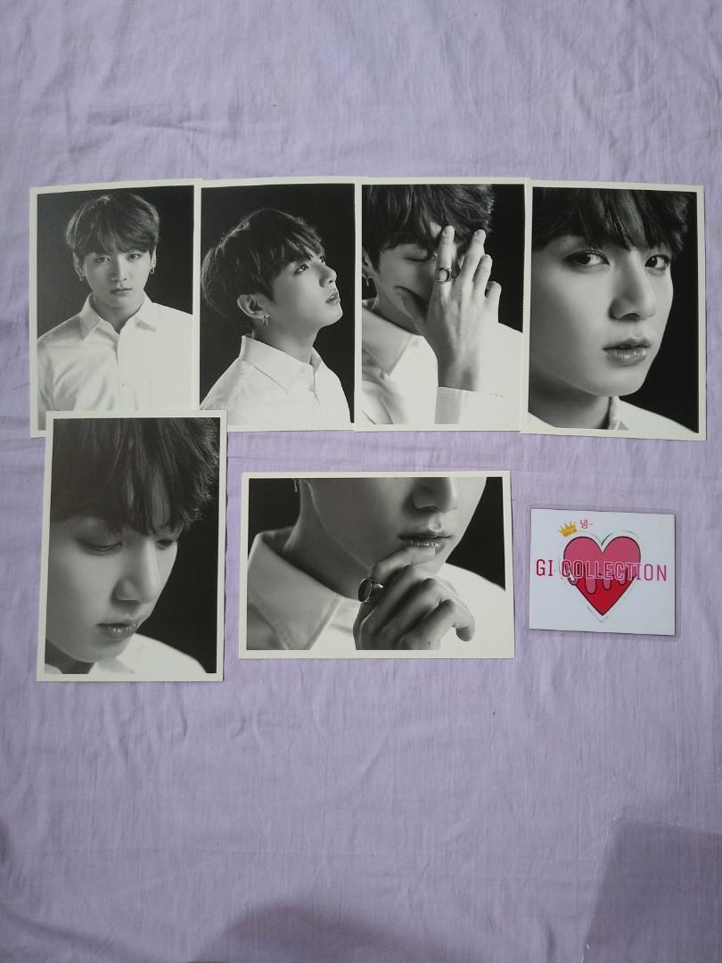 BTS JUNGKOOK face photo collection (Category: K-Wave Merchandise) located in Batangas. Submitted by gicollection (Listing ID 1104951740, Image 2). Description: BTS JUNGKOOK face photo collection black 1750 white 1,650 not complete pls dm us for more photos or info J&T and can do shopee CO.