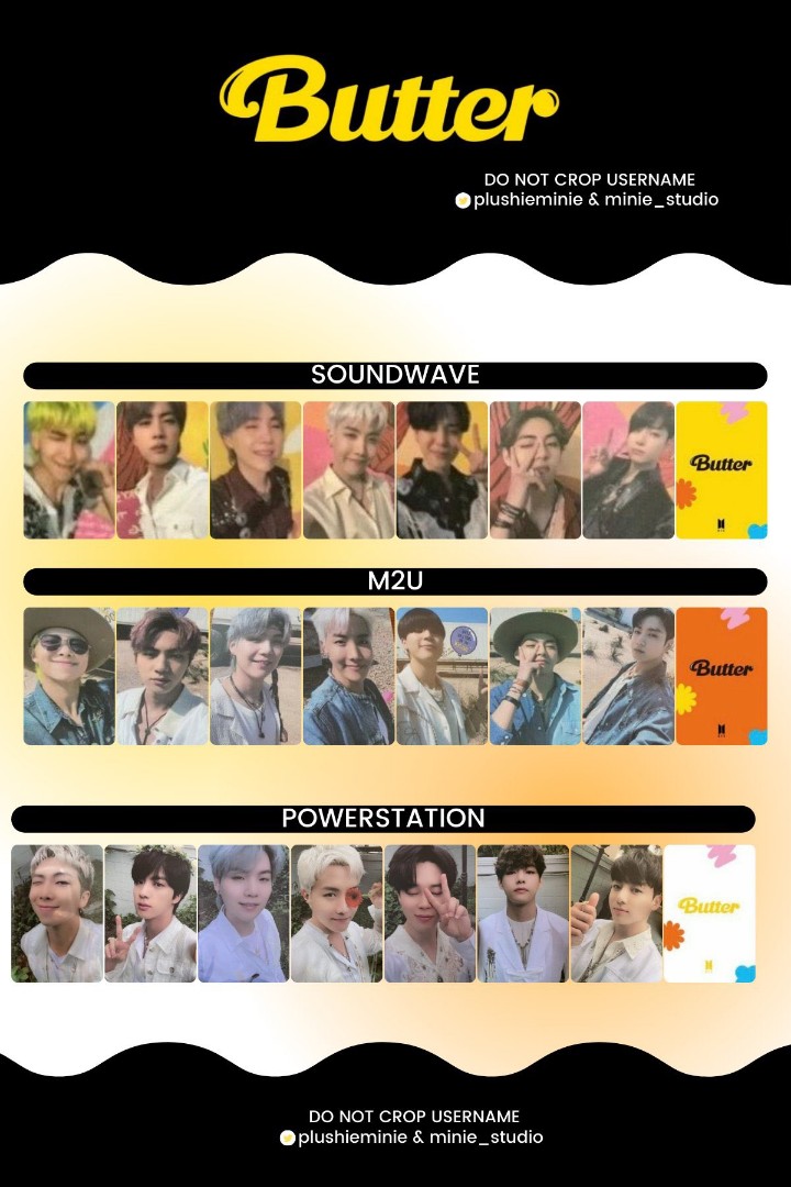 Butter Lucky Draw LD PC Powerstation M2U Soundwave jungkook taehyung