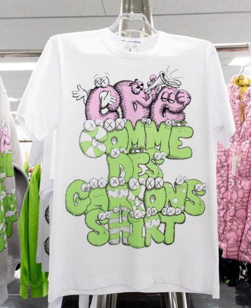 CDG comme des garcons X KAWS tee, 男裝, 上身及套裝, T-shirt、恤衫