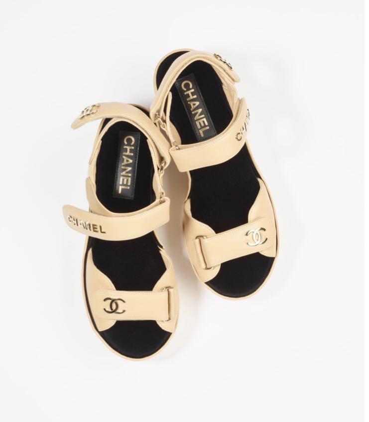 Chanel calfskin sandals sales