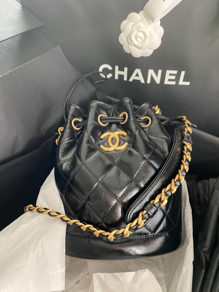 Chanel Small Bucket Bag AS3371 B08474 94305 , Black, One Size