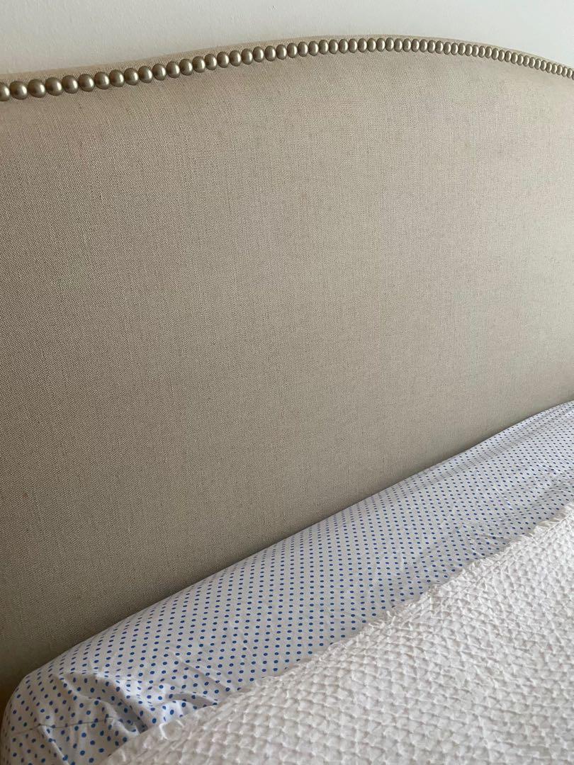 Crate and Barrel Queen Bed + Queen Serta Mattress, Furniture & Home