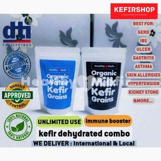 FREE SHIPPING  Dehydrated Organic Water Kefir Grains and Russian/Tibetan Milk Kefir Grains Combo UNLIMITED USE