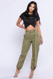 FASHION NOVA Olive Cargo Pants
