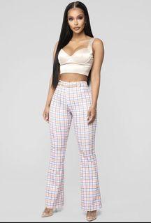 FASHION NOVA Pastel Plaid Pants
