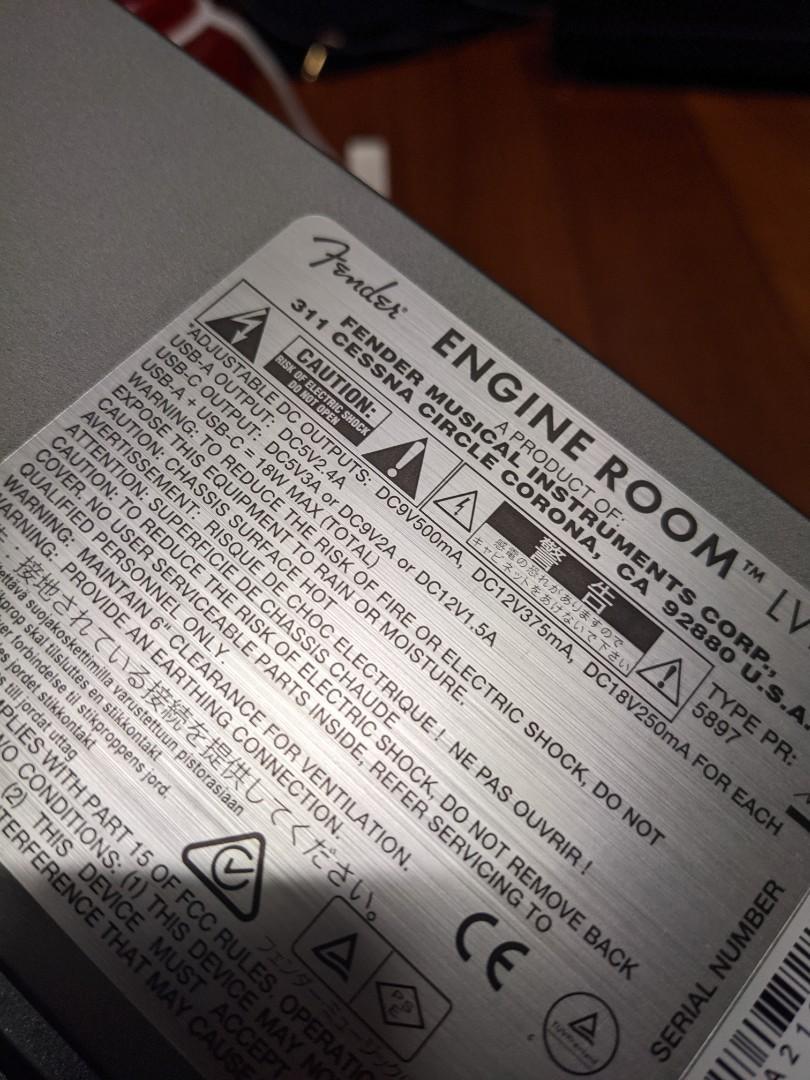 Fender Engine Room LVL 8 Guitar Pedal Power Supply (multiple voltages