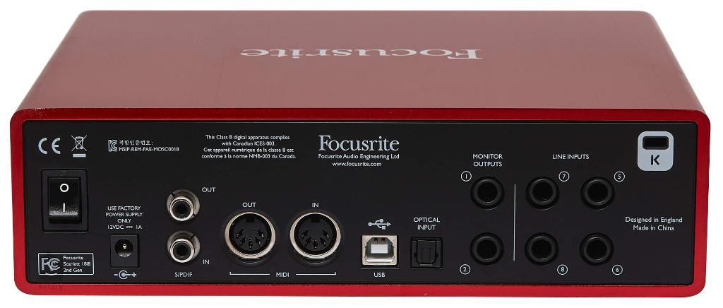 Focusrite Scarlett 18i8 2nd Gen (BNIB), Audio, Portable Audio ...