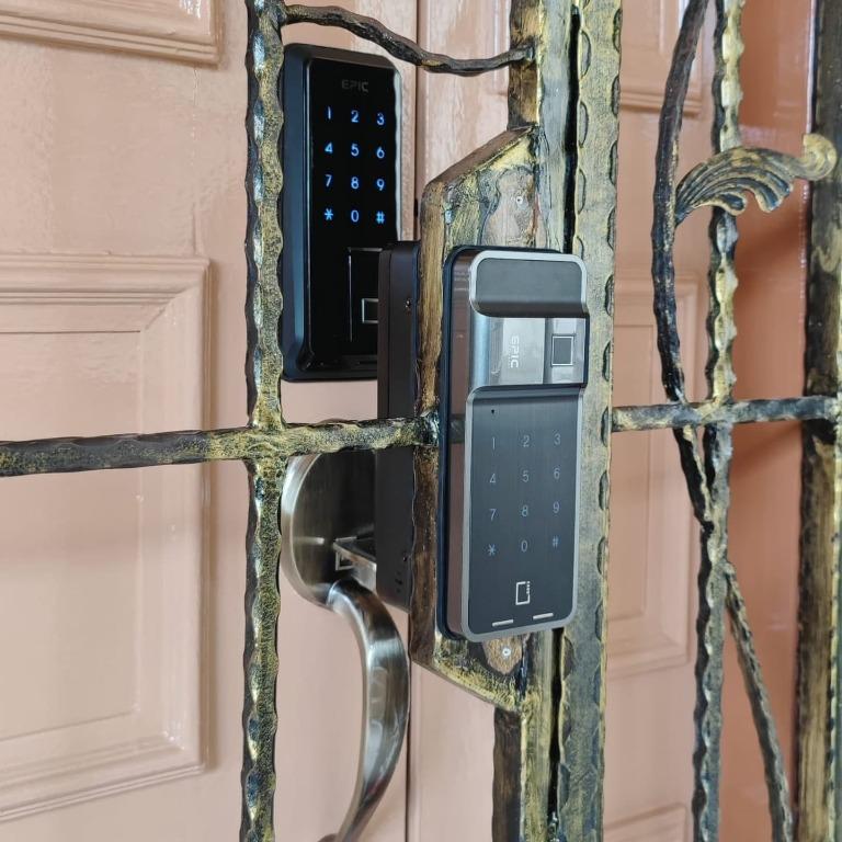 HDB / BTO maindoor and gate fingerpring digital lock 699, Furniture