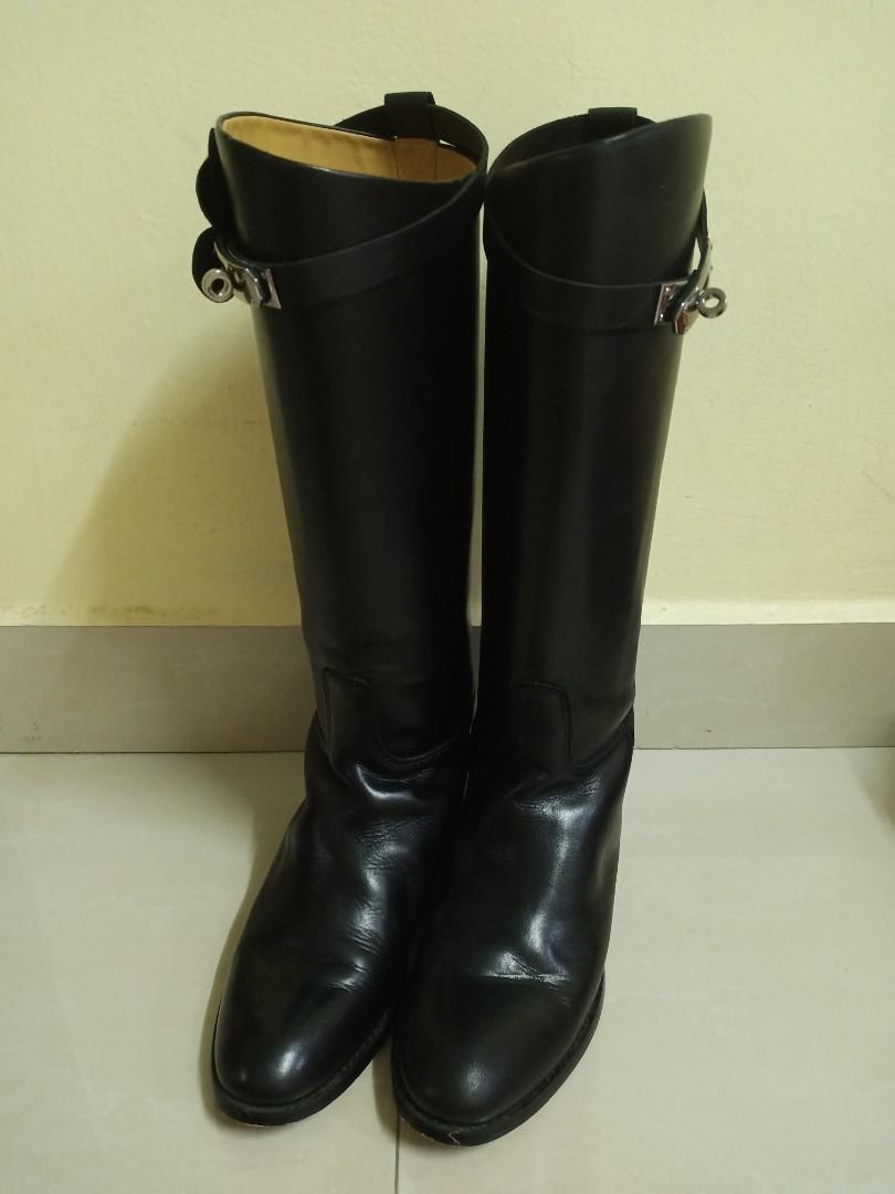 Hermes Leather Boots, Women's Fashion 