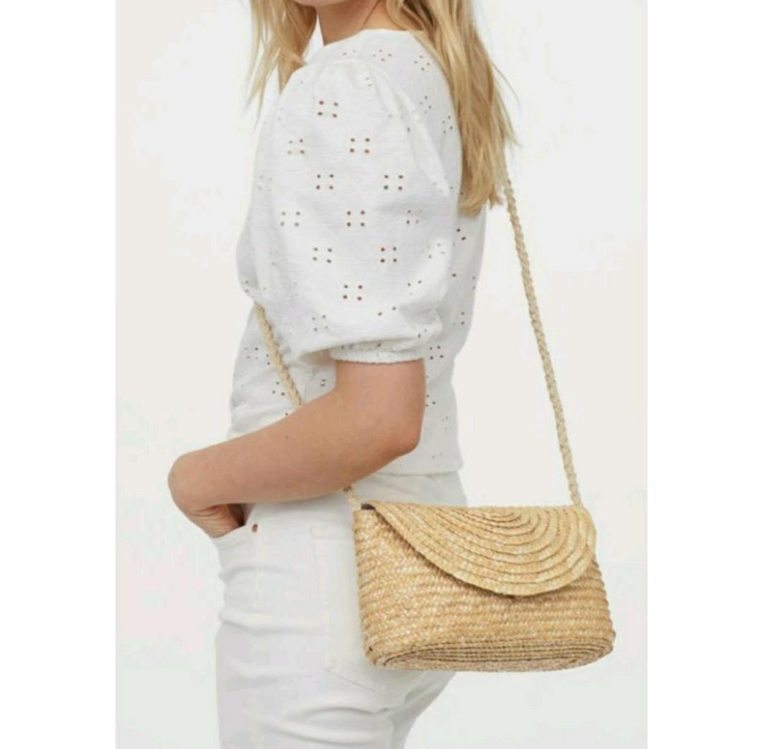Small straw shoulder bag 2025