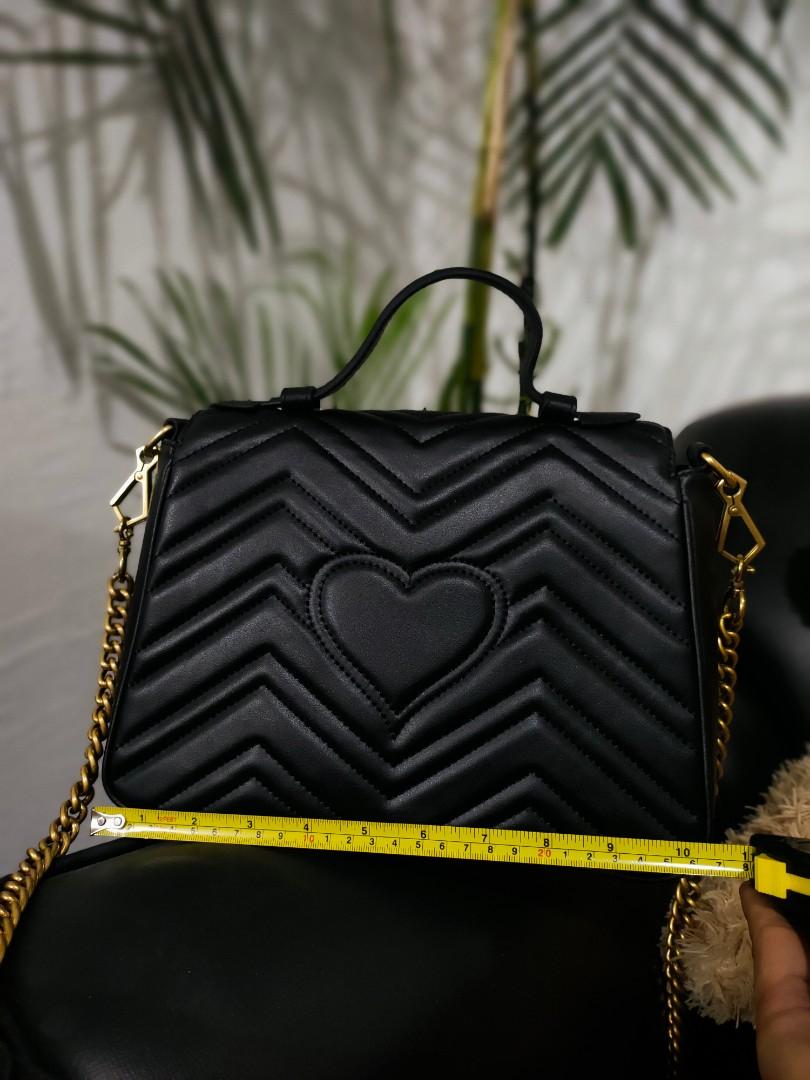 Japan preloved Gucci marmont top handle (Category: Luxury Bags & Wallets) located in Cebu City. Submitted by bry.shine18 (Listing ID 1105083639, Image 3). Description: genuine leather bag with code.