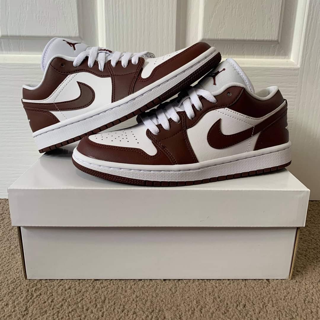 team red jordan 1 low