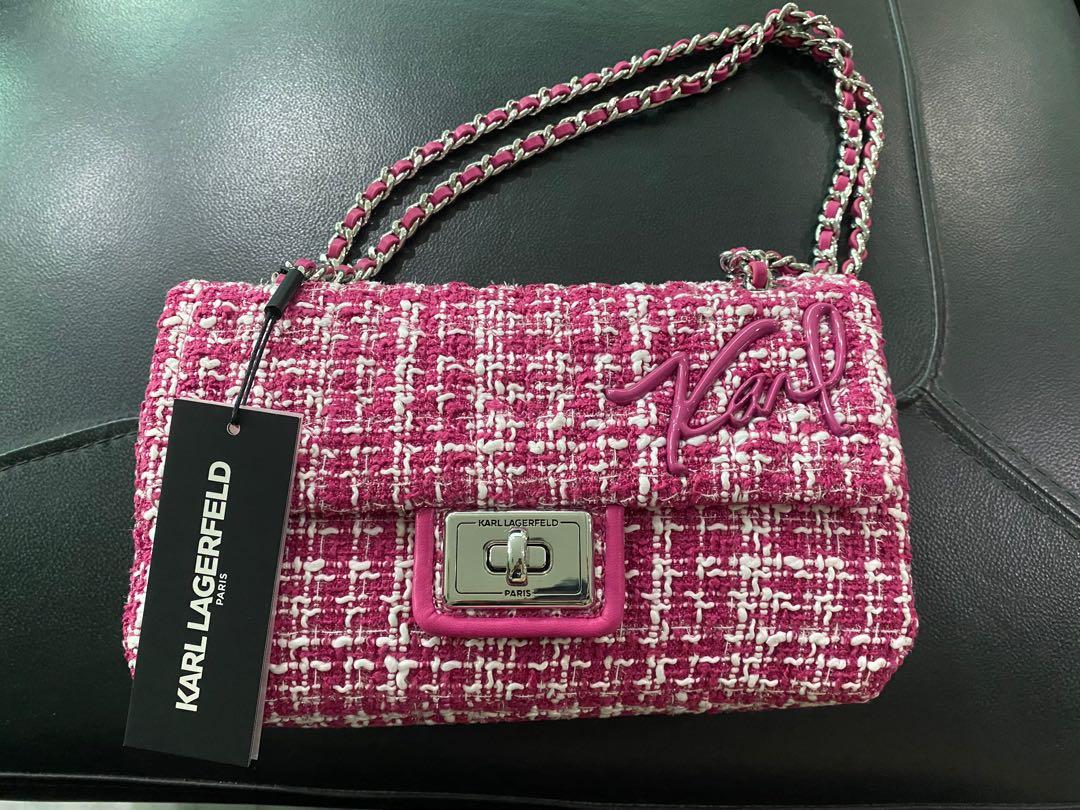 Karl lagerfeld tweed sale bag