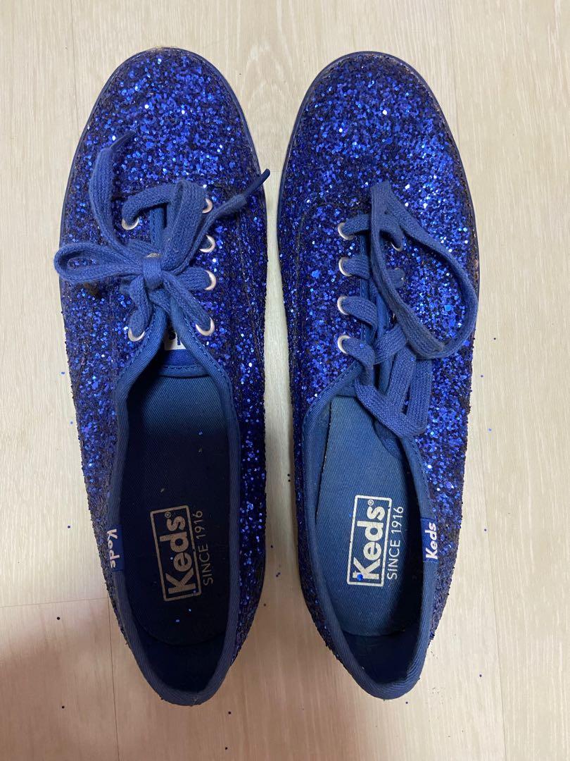Blue glitter keds online