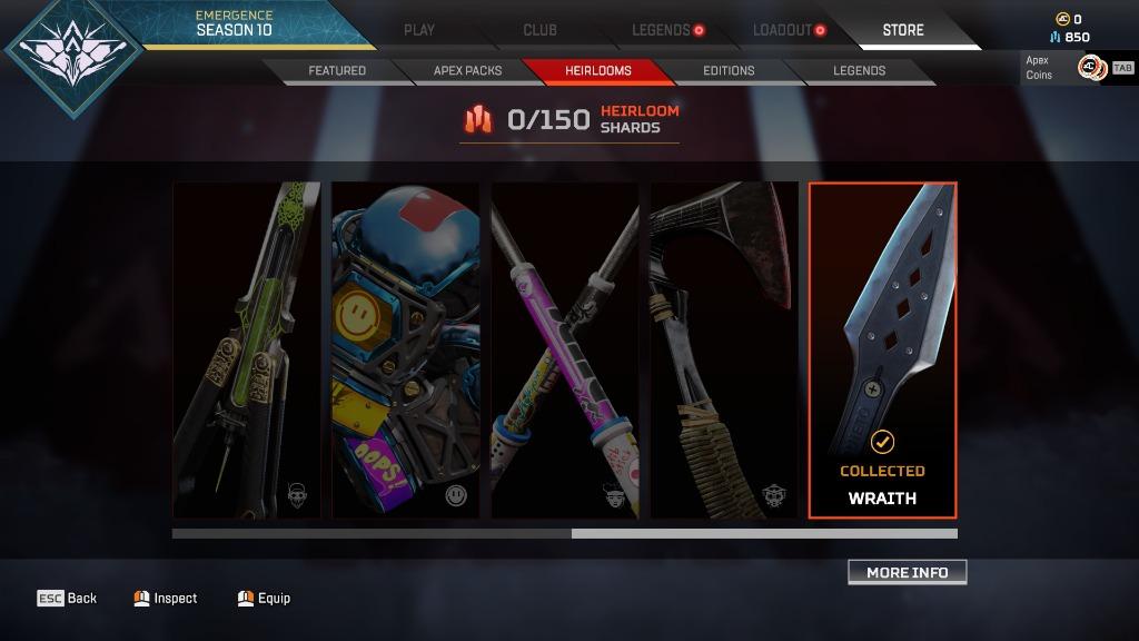 Kunai Wraith Apex Legend Account w/ diamond trail (PC), Video Gaming