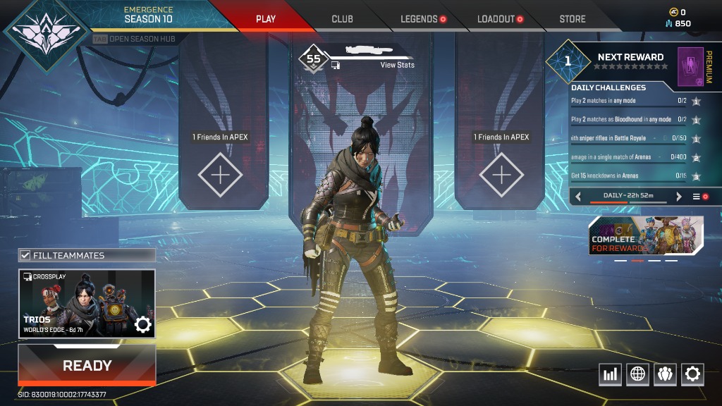 Kunai Wraith Apex Legend Account w/ diamond trail (PC), Video Gaming