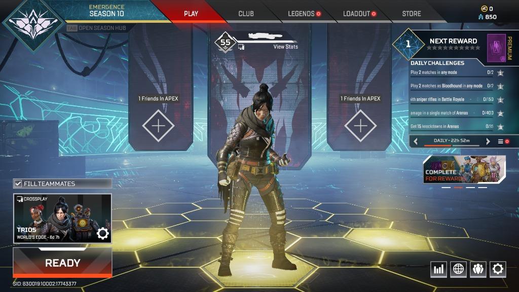 Kunai Wraith Apex Legend Account w/ diamond trail (PC), Video Gaming