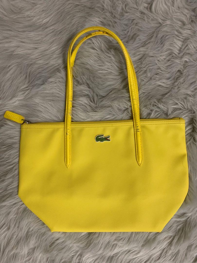 Lacoste Yellow Shoulder Bag Totebag Small Luxury Bags Wallets