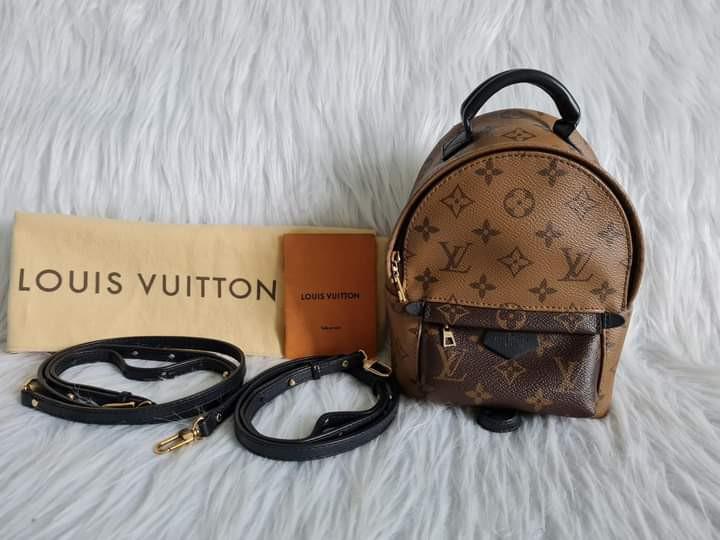 Louis Vuitton Mini Palm Spring (Category: Luxury Bags & Wallets) located in Manila. Submitted by bagislifeshop (Listing ID 1104952913, Image 1). Description: ▪️LOUIS VUITTON Mini Palm Spring▪️ ☑️In transit to Manila ✅💯% authentic ✅Material: monogram reverse canvas ✅Condition: 9/10 ✅Inclusion:dustbag, booklet and straps.